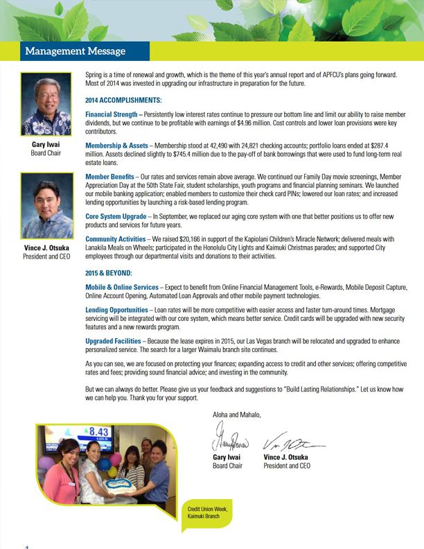 2014 Annual Report Cover