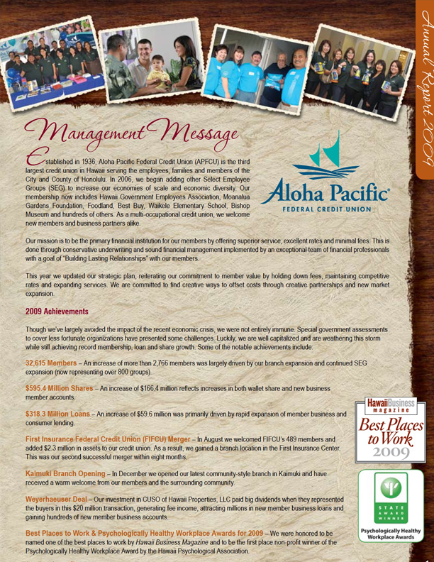 2009 Annual Report Cover