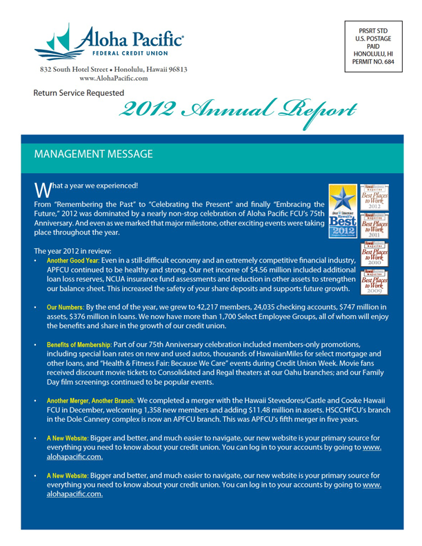 2012 Annual Report Cover