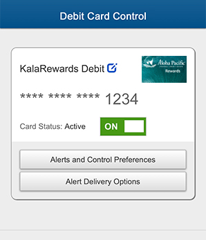 Debit Card Control App Step Three