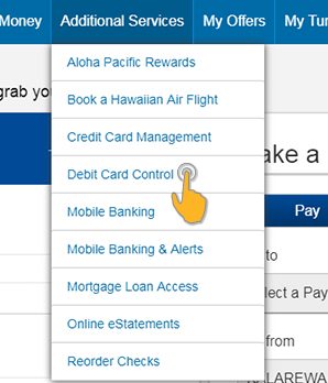 Debit Card Control Step One