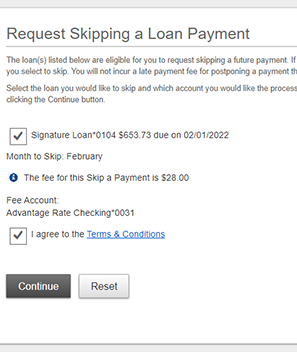 Step Three Skip a Pay