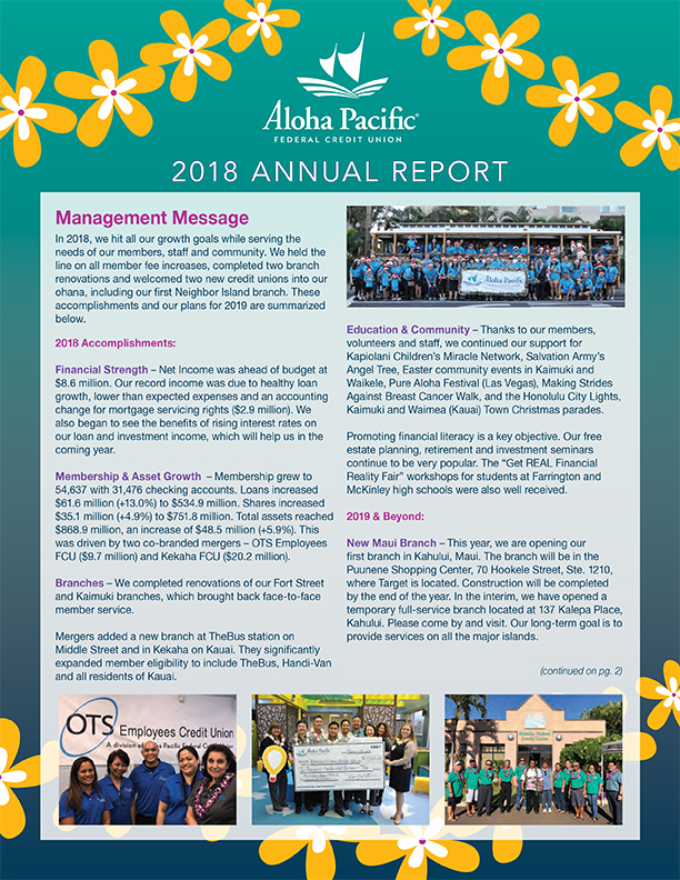 2018 Annual Report Cover
